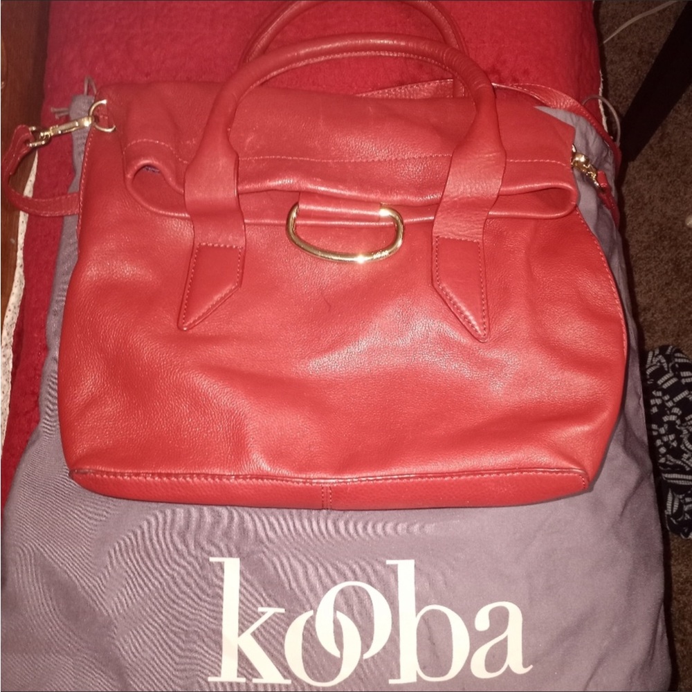 Kooba Red leather crossbody bag